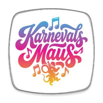 Karnevals Maus Karnevalsmaus Karneval Party Kostüm - Viereckiger Kühlschrankmagnet - Weiß - Vorne