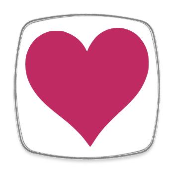 Valentine's Day Heart Red Gift Valentine's Day - Square fridge magnet - white - Front