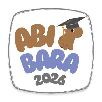 AbiBara 2026 – Relax jusqu’à la remise des diplômes - Magnet carré - blanc - Devant
