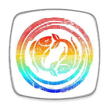 Horoscope Pisces horoscope zodiac sign - Square fridge magnet - white - Front