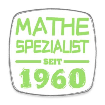 Mathe 1960 - Viereckiger Kühlschrankmagnet - Weiß - Vorne