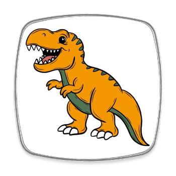 Dino - Magnet carré - blanc - Devant