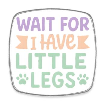 Hund Spruch Humor Meme Humor Lustig Little Legs - Viereckiger Kühlschrankmagnet - Weiß - Vorne