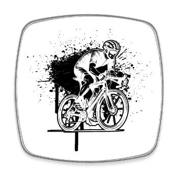 Road Bike Love Clear Look for Road Bike - Magnet carré - blanc - Devant