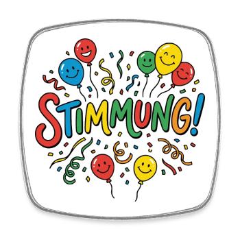 Carnival Mood, Confetti Fun Shirt & Hoodie - Square fridge magnet - white - Front