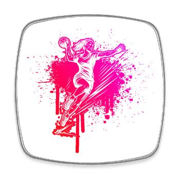 Handball Illustration für Handball fuer Frauen - Viereckiger Kühlschrankmagnet - Weiß - Vorne