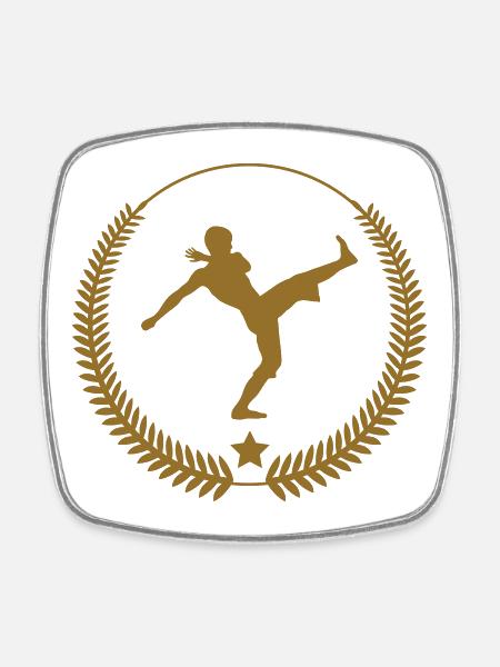 Capoeira - Fighting - Dance - Square fridge magnet - white