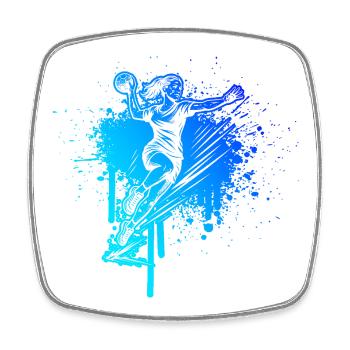 Handball uniquement pour les femmes - Magnet carré - blanc - Devant