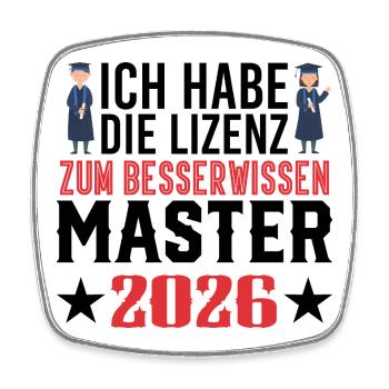Master 2026 Graduation Graduation - Square fridge magnet - white - Front