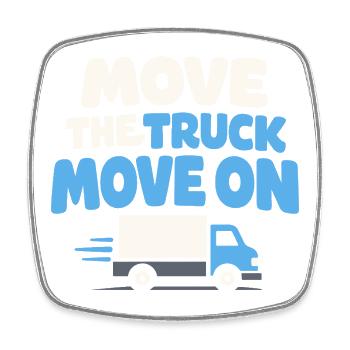 Trucking Therapy Road is my therapy trucker - Square fridge magnet - white - Front