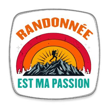 Wandern ist meine Leidenschaft – Mountain T-Shirt - Viereckiger Kühlschrankmagnet - Weiß - Vorne
