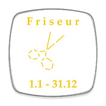 Friseur Sternzeichen Geschenk Friseurin - Viereckiger Kühlschrankmagnet - Weiß - Vorne