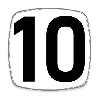 10. 10 YEARS. 10th ANNIVERSARY. 10 YEAR ANNIVERSARY. - Square fridge magnet - white - Front