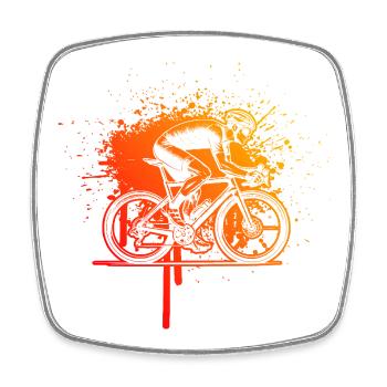 Direkte Roadbike Aussage - Viereckiger Kühlschrankmagnet - Weiß - Vorne