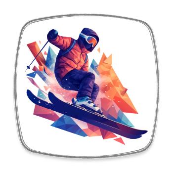 Sky Sports In Winter Trending Now - Square fridge magnet - white - Front