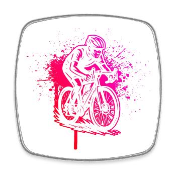 Cleanes Roadbike Artwork für Rennrad - Viereckiger Kühlschrankmagnet - Weiß - Vorne