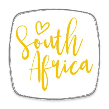 Südafrika Herz Frauenliebe Südafrika - Viereckiger Kühlschrankmagnet - Weiß - Vorne