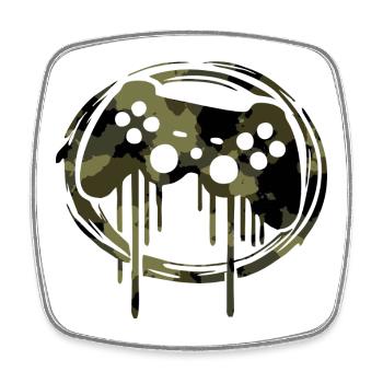 camouflage gamer gaming - Viereckiger Kühlschrankmagnet - Weiß - Vorne