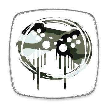 camouflage gaming - Viereckiger Kühlschrankmagnet - Weiß - Vorne