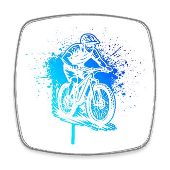 Ein Must Have für echte Mountainbike - Viereckiger Kühlschrankmagnet - Weiß - Vorne