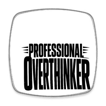 professional Overthinker Bold - Viereckiger Kühlschrankmagnet - Weiß - Vorne