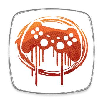 Retro style game - Viereckiger Kühlschrankmagnet - Weiß - Vorne