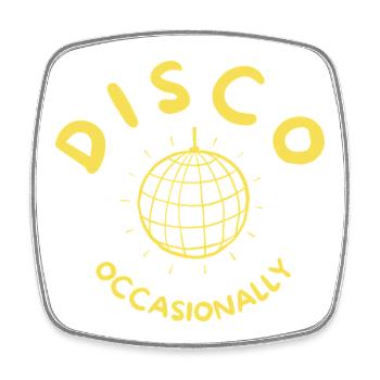 Disco Occasionally - Together Together Retroyellow - Viereckiger Kühlschrankmagnet - Weiß - Vorne