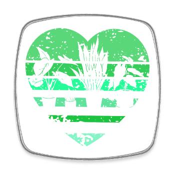 Jardin de fleurs succulentes amateur de plantes - Magnet carré - blanc - Devant