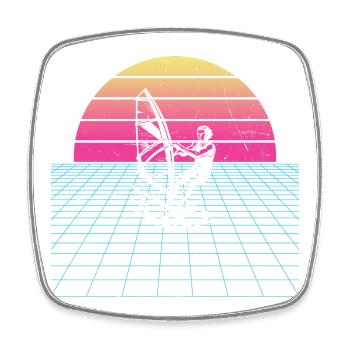 Statement for all windsurfers - Square fridge magnet - white - Front