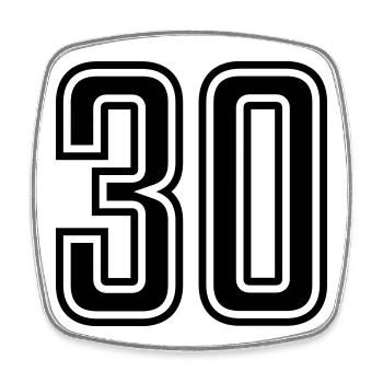 30 - Magnet carré - blanc - Devant
