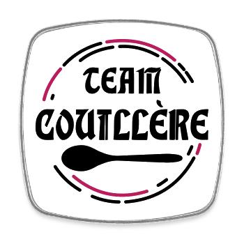 Team Couillère - Roi Burgonde - Magnet carré - blanc - Devant