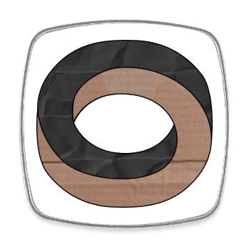 Optical Illusion Circle - Square fridge magnet - white - Front