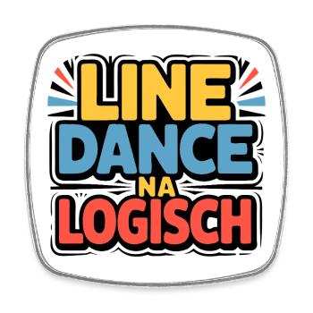 Line Dance Logisch - Viereckiger Kühlschrankmagnet - Weiß - Vorne