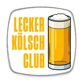Yummy Kölsch Club Carnival Costume Party - Square fridge magnet - white - Front