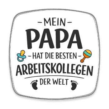 Dad Best Colleagues Birth Gift Baby - Square fridge magnet - white - Front