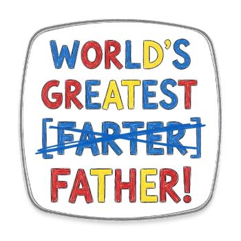 Best fart ever – Oops, I meant dad - Square fridge magnet - white - Front