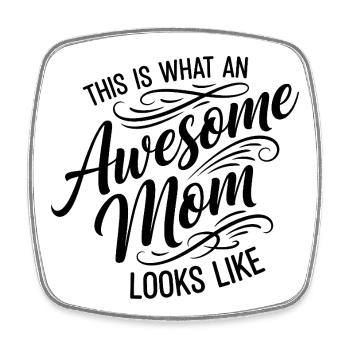 So Sieht Eine Tolle Mutter Aus Mama Geschenk - Viereckiger Kühlschrankmagnet - Weiß - Vorne