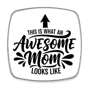 So Sieht Eine Tolle Mutter Aus Mama Geschenk - Viereckiger Kühlschrankmagnet - Weiß - Vorne