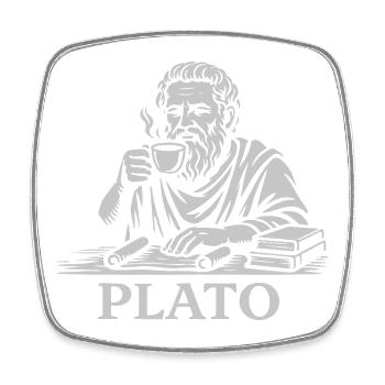 Plato Coffee Scholar - Square fridge magnet - white - Front