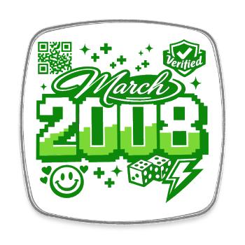 18 Geburtstag Jahrgang 2008 Limited Edition - Viereckiger Kühlschrankmagnet - Weiß - Vorne