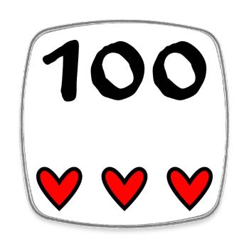 100. 100 JAHRE. 100-JÄHRIGES JUBILÄUM. GEBURTSTAG 100 - Viereckiger Kühlschrankmagnet - Weiß - Vorne