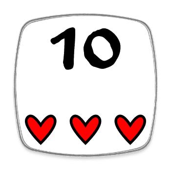 10. 10 JAHRE. 10-JÄHRIGES JUBILÄUM. 10-JÄHRIGES JUBILÄUM. - Viereckiger Kühlschrankmagnet - Weiß - Vorne