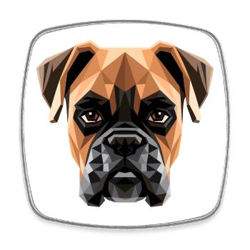 Deutscher Boxer Hunde Boxerverein German Boxer - Viereckiger Kühlschrankmagnet - Weiß - Vorne