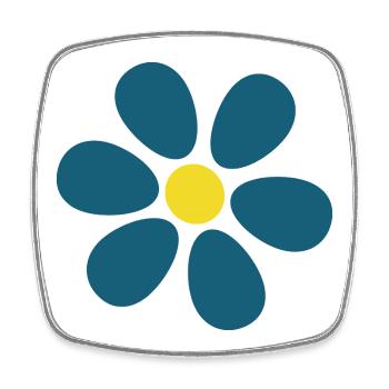 blaue Blume Blumen dunkelblau Blüte  - Viereckiger Kühlschrankmagnet - Weiß - Vorne