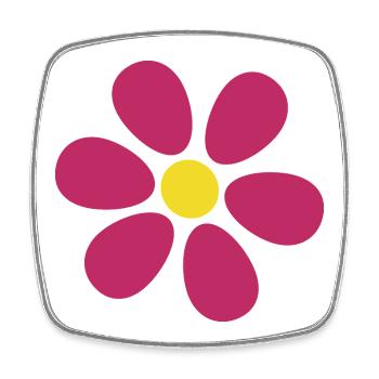 pinke Blume rot violette Blumen Blüte Flower Shirt - Viereckiger Kühlschrankmagnet - Weiß - Vorne