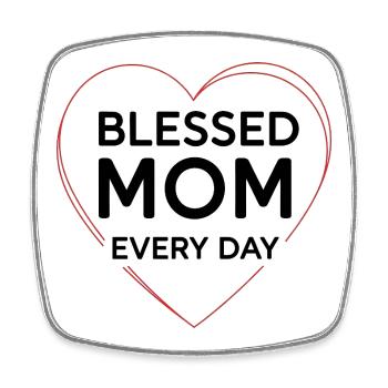 Glückliche Mama Jeden Tag Mama Geschenk - Viereckiger Kühlschrankmagnet - Weiß - Vorne