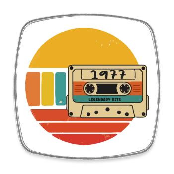 Geburtstag 1977 1977 Geboren 1977 Geburtstag - Viereckiger Kühlschrankmagnet - Weiß - Vorne