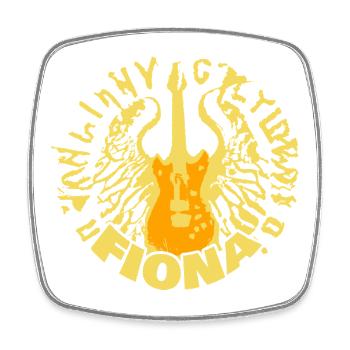 Fiona as a name - Square fridge magnet - white - Front