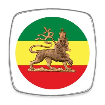 Lion of Judah Rasta Reggae Roots Jah Rastafari - Viereckiger Kühlschrankmagnet - Weiß - Vorne