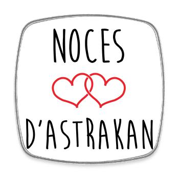 Wedding Anniversary - Astrakhan Wedding (64 years) - Square fridge magnet - white - Front